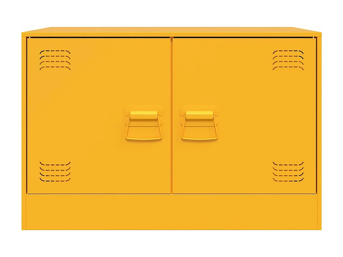 Meubles TV 2 pcs jaune moutarde 67x39x44 cm acier