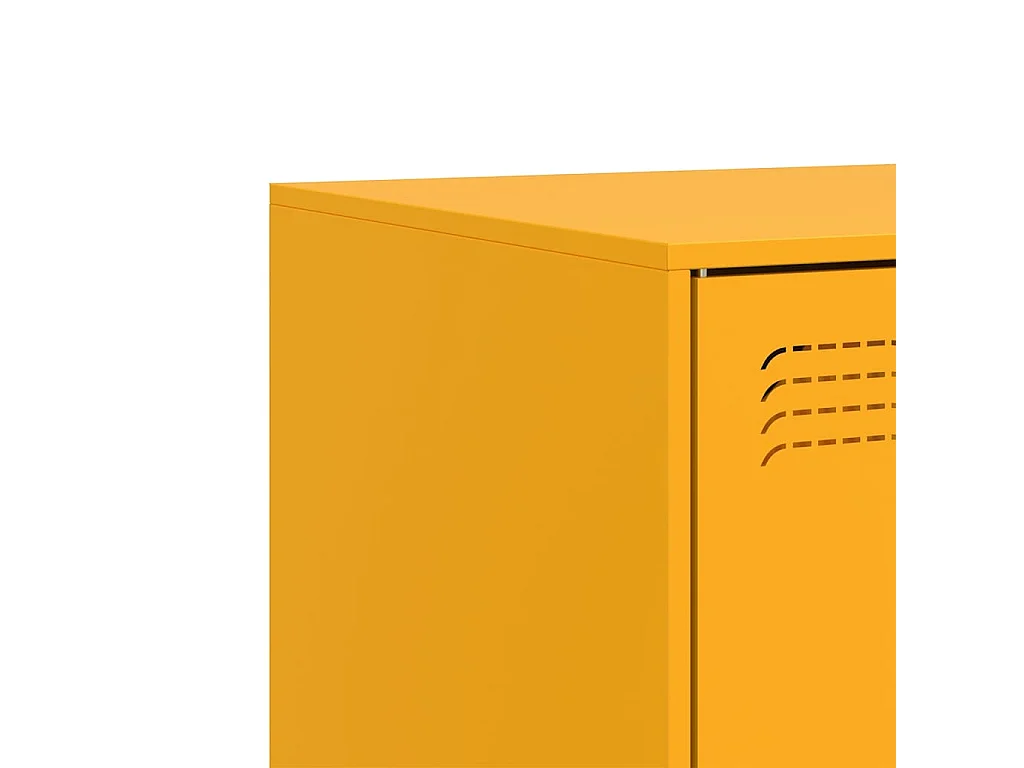 Meubles TV 2 pcs jaune moutarde 67x39x44 cm acier