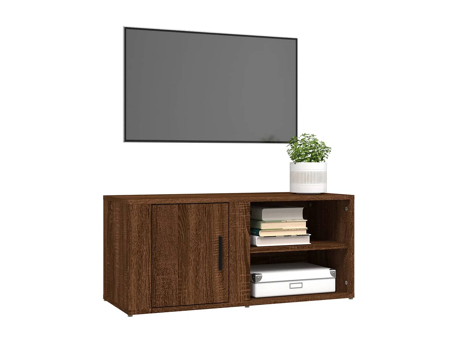 Mobile per TV Rovere Marrone 80x31,5x36 cm in Legno Multistrato