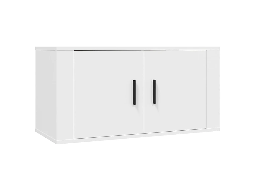 Ensemble de meubles TV 2 pcs Blanc Bois d'ingénierie