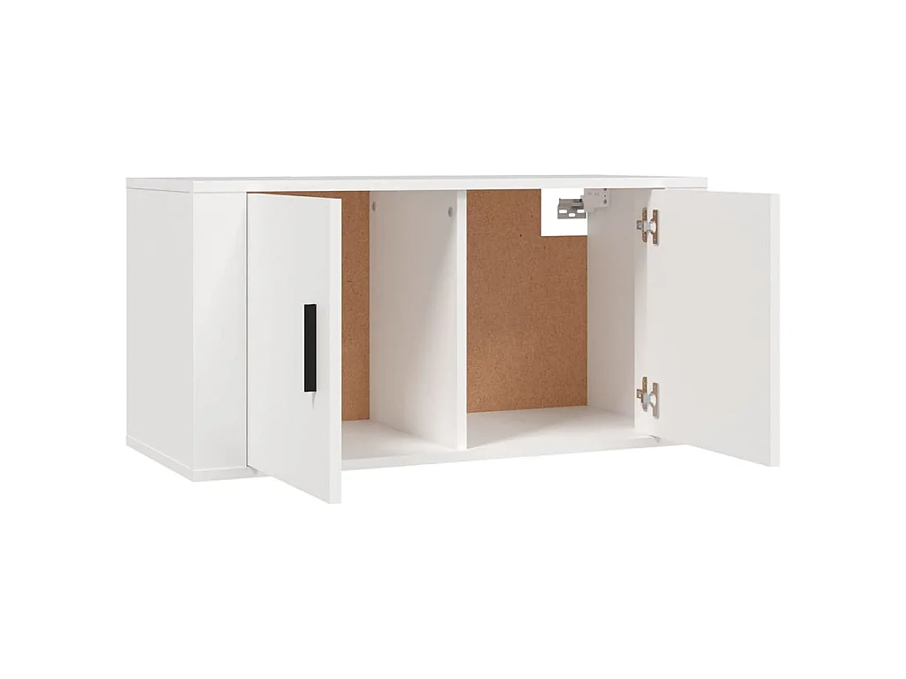 Ensemble de meubles TV 2 pcs Blanc Bois d'ingénierie