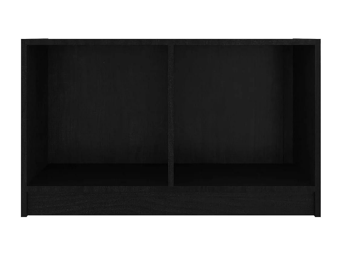 Mobile Porta TV Nero 70x33x42 cm in Legno Massello di Pino