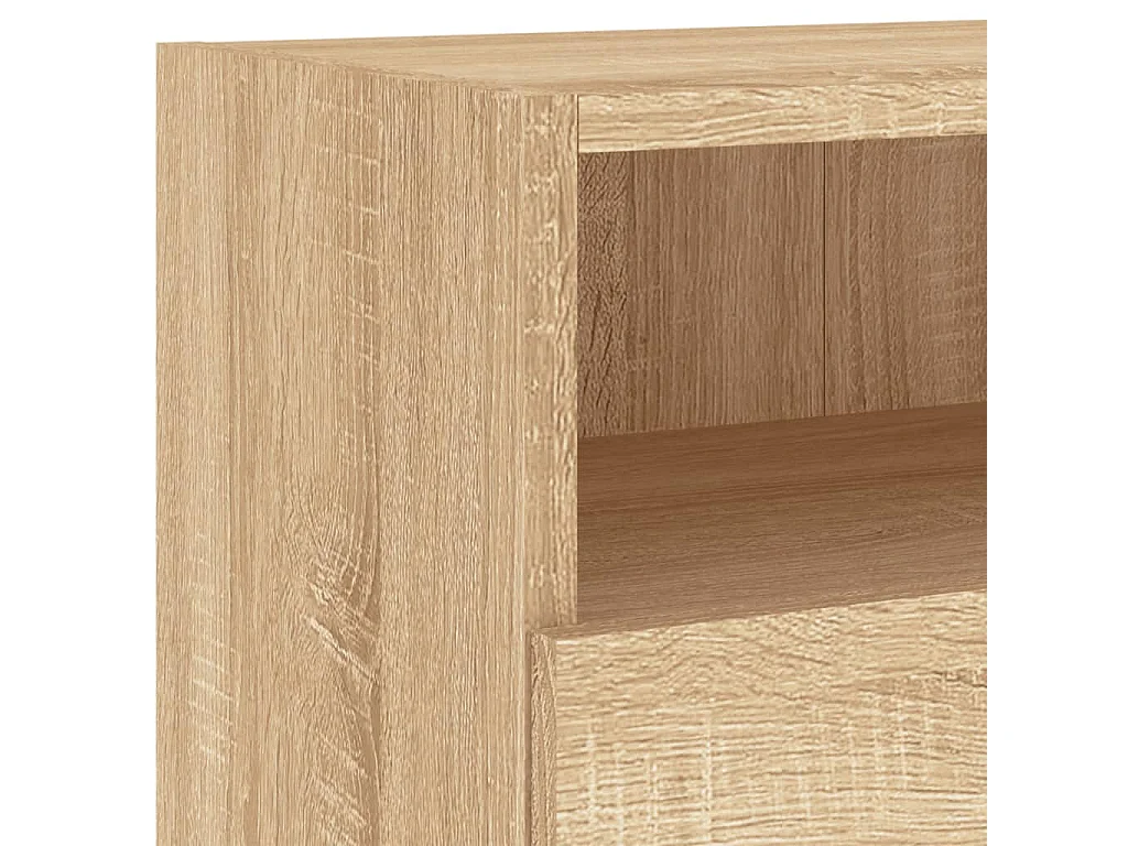 Meubles TV muraux 2pcs chêne sonoma 100x30x30cm bois ingénierie
