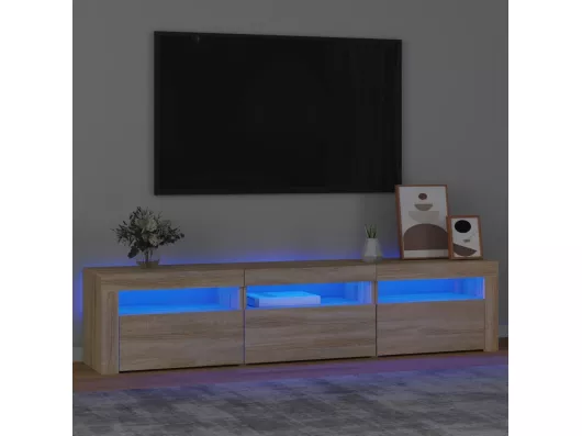 Kauf Unique TV-Schrank mit LED-Leuchten Sonoma-Eiche 180x35x40 cm