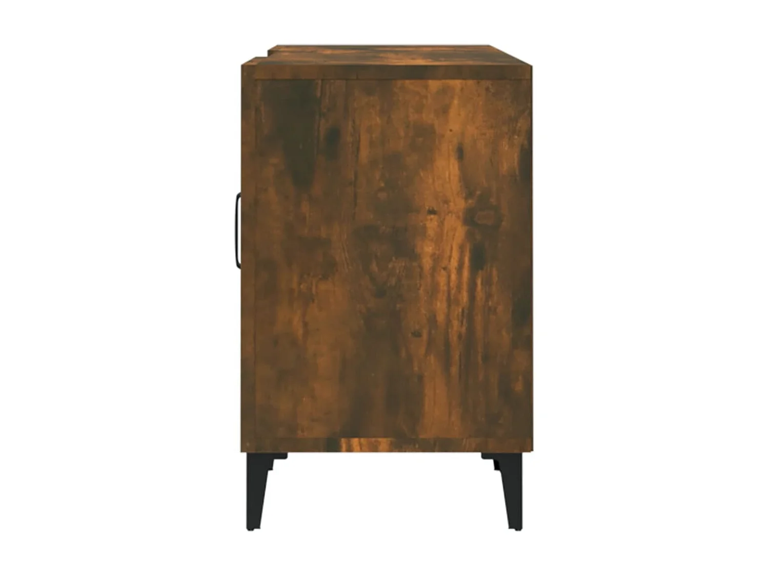 Meuble TV chêne fumé 150x30x50 cm bois d'ingénierie