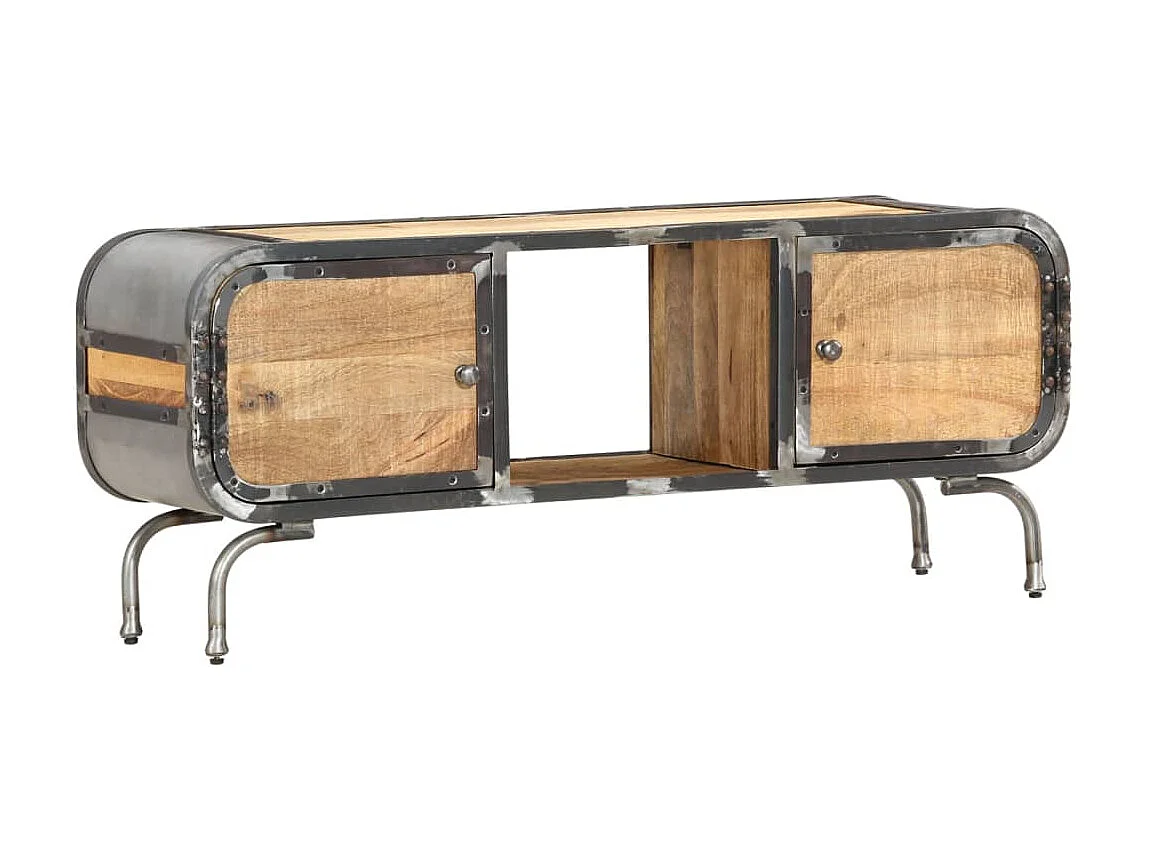 Mobile Porta TV 110x30x42 cm in Legno Massello di Mango