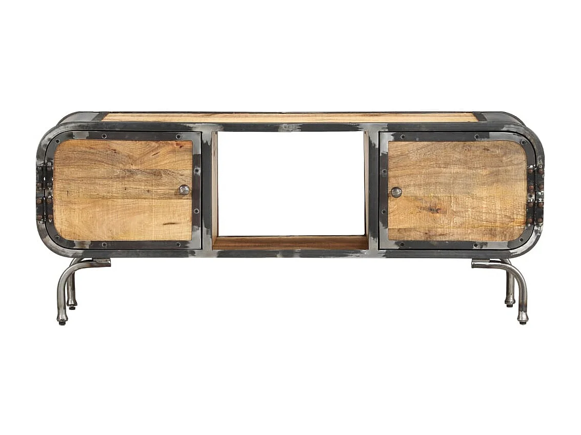 Mobile Porta TV 110x30x42 cm in Legno Massello di Mango