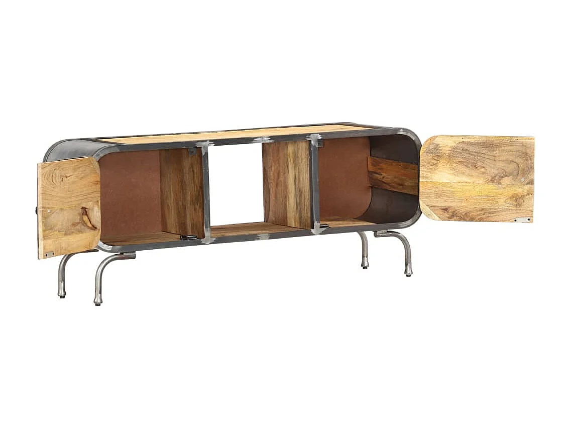 Mobile Porta TV 110x30x42 cm in Legno Massello di Mango