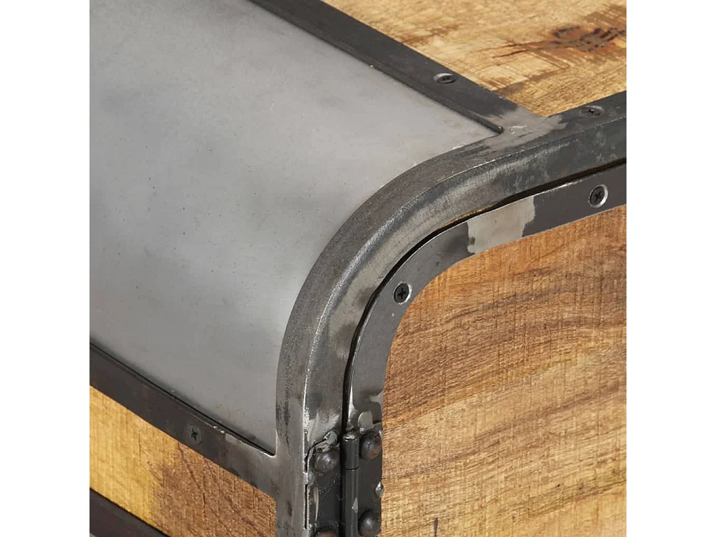 Mobile Porta TV 110x30x42 cm in Legno Massello di Mango