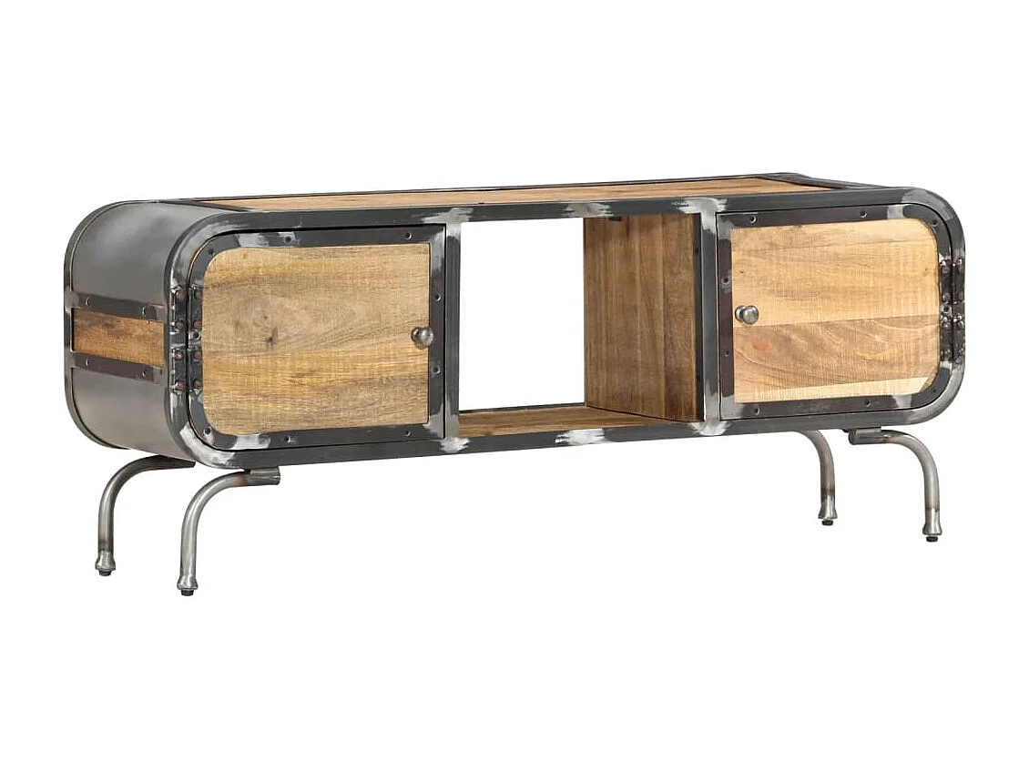 Mobile Porta TV 110x30x42 cm in Legno Massello di Mango