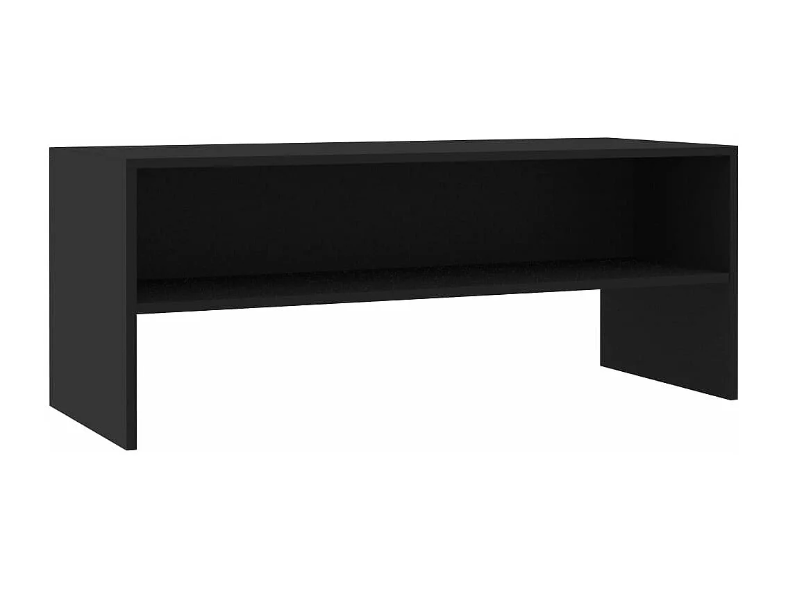 Mueble para TV madera contrachapada negro100x40x40 cm