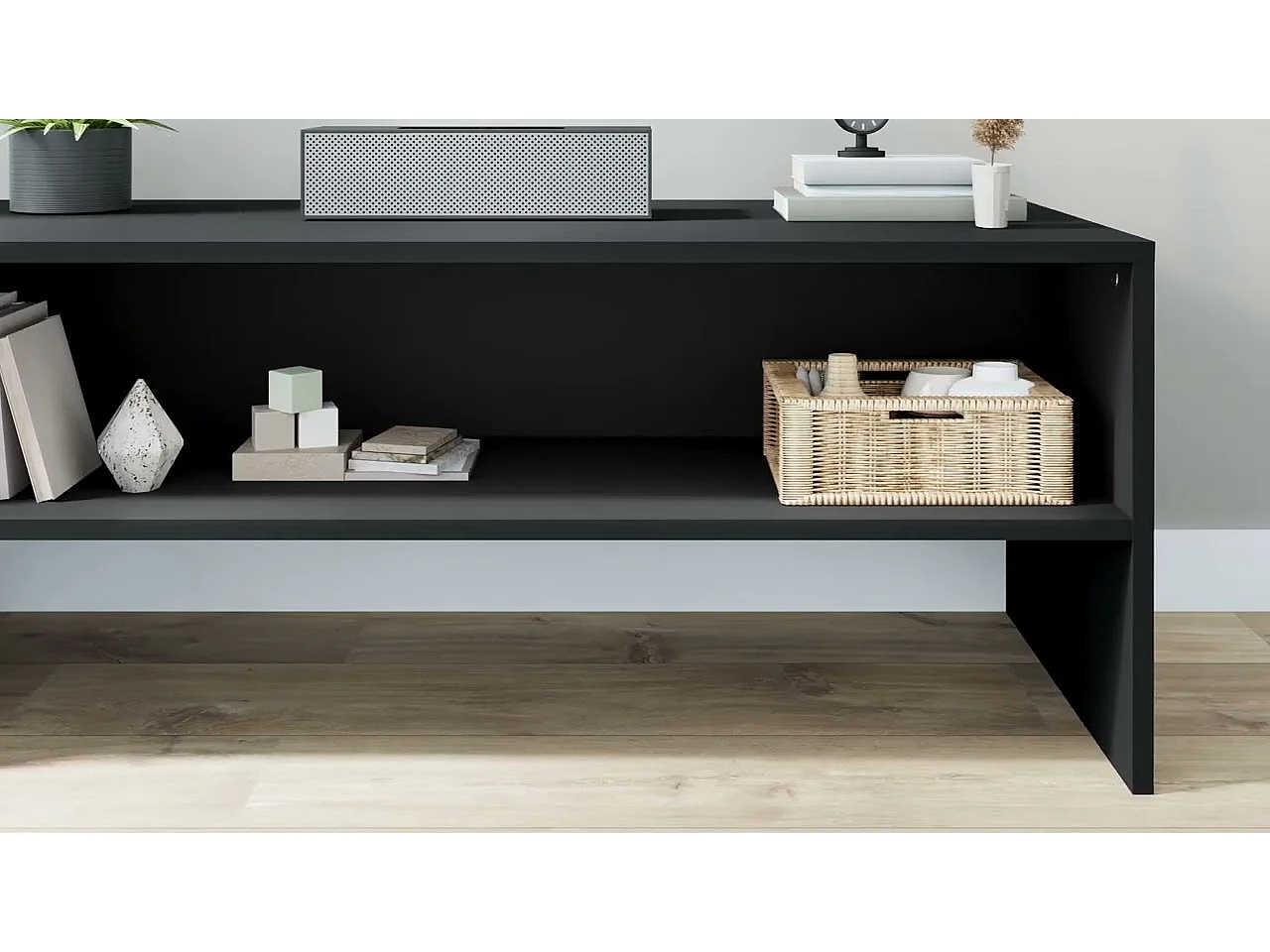 Meuble TV Noir 100x40x40 cm Bois d’ingénierie