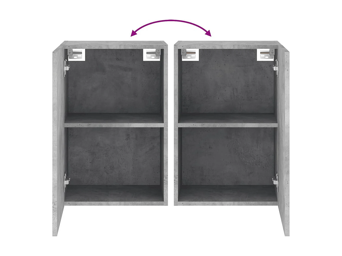 Meubles TV muraux 2 pcs gris béton 40,5x30x60cm bois ingénierie