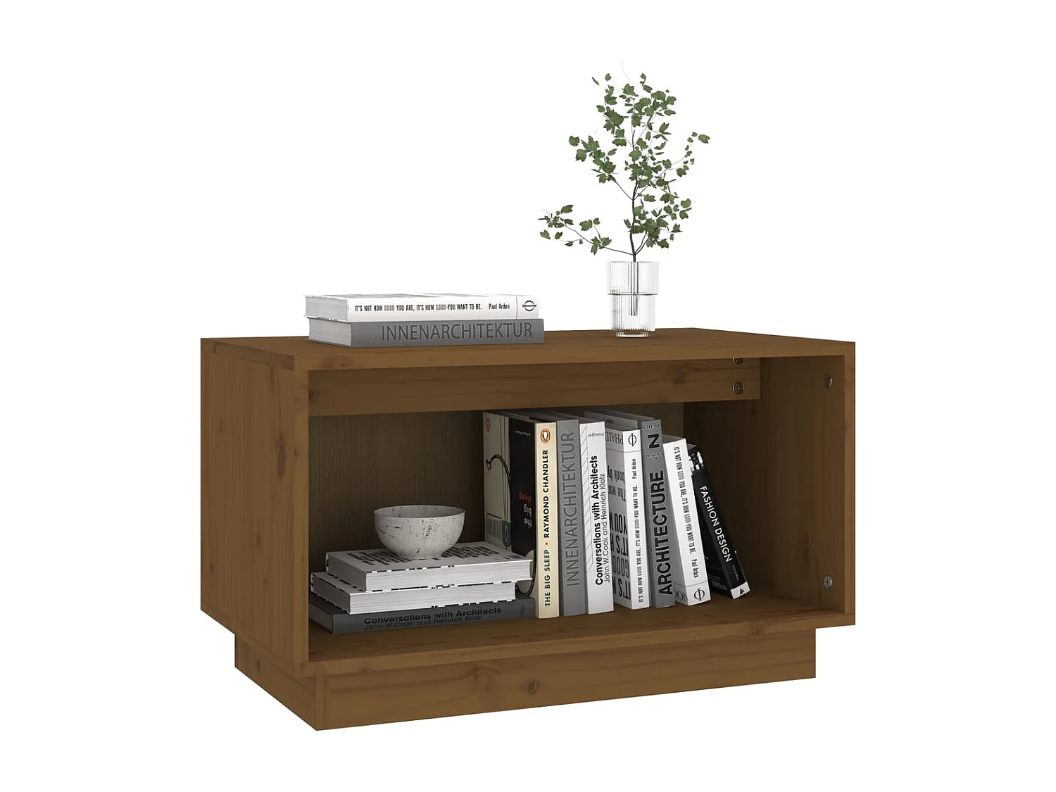 Tv-meubel 60x35x35 cm massief grenenhout honingbruin