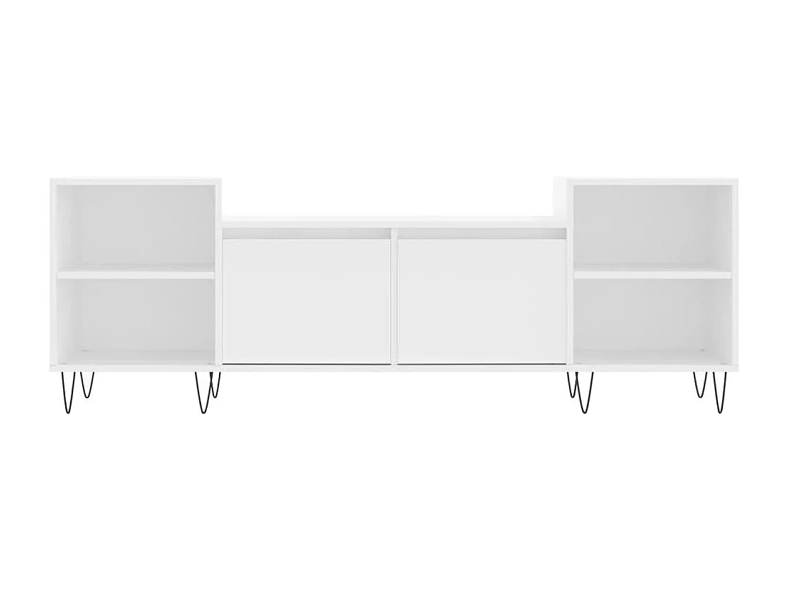 Meuble TV Blanc 160x35x55 cm Bois d'ingénierie