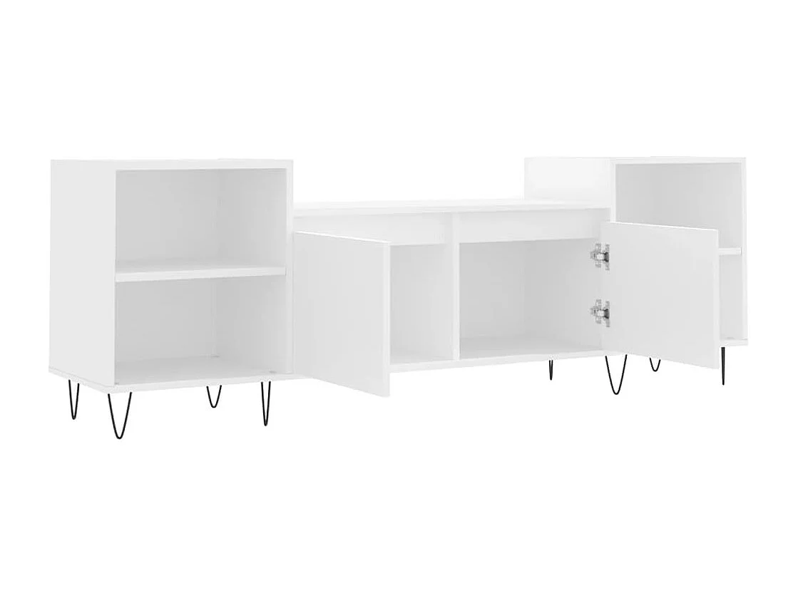 Meuble TV Blanc 160x35x55 cm Bois d'ingénierie