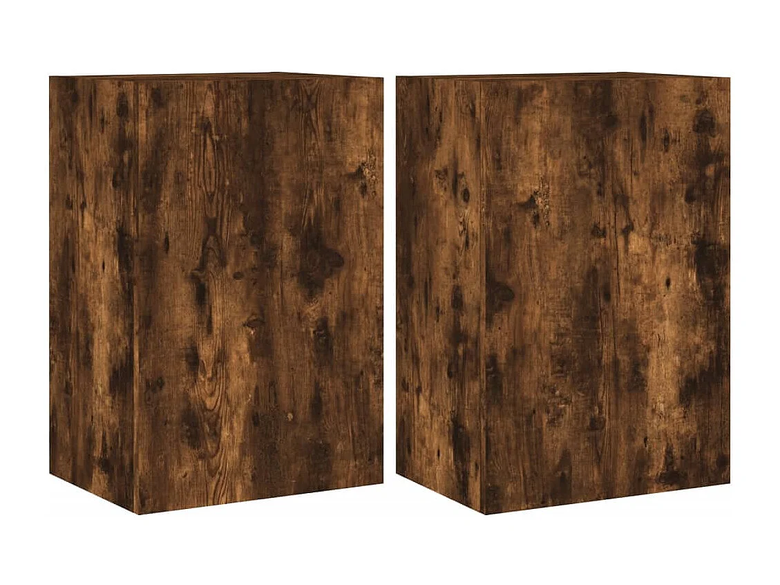 Móveis de parede p/ TV 2 pcs derivados madeira carvalho fumado