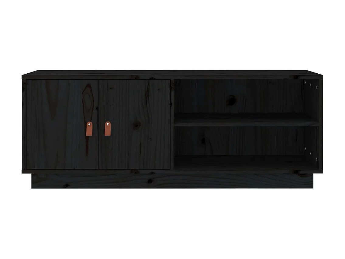 Tv-meubel 105x34x40 cm massief grenenhout zwart