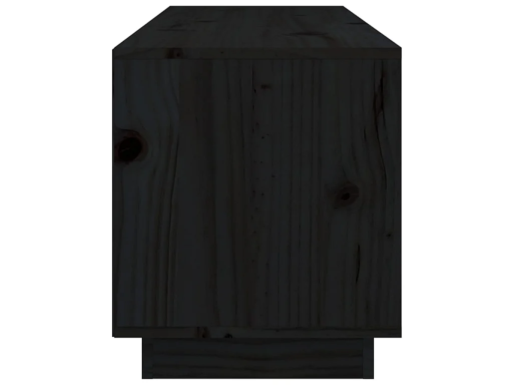 Meuble TV Noir 105x34x40 cm Bois de pin massif