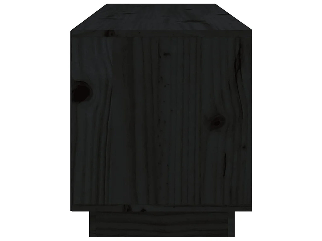 Mobile Porta TV Nero 105x34x40 cm in Legno Massello di Pino