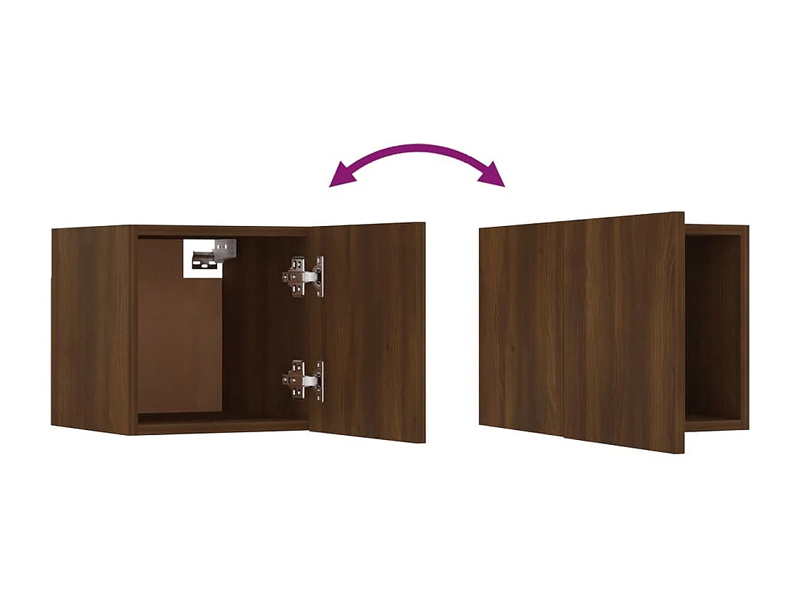 Mueble para TV de pared roble marrón 30,5x30x30 cm