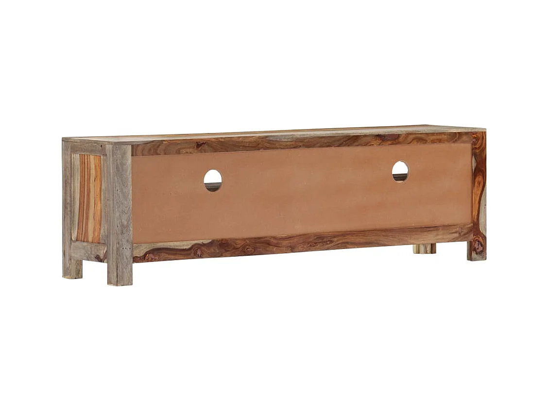 Mueble de TV madera maciza de acacia 130x30x40 cm