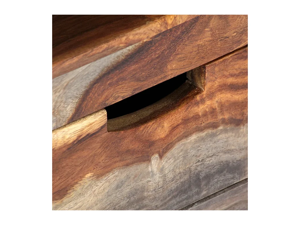 Mueble de TV madera maciza de acacia 130x30x40 cm