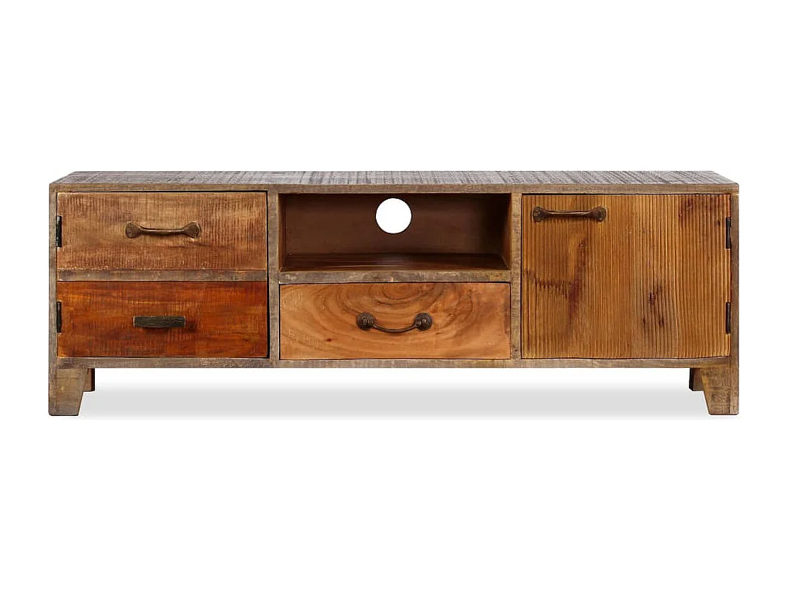 Meuble TV Bois massif Vintage 118 x 30 x 40 cm