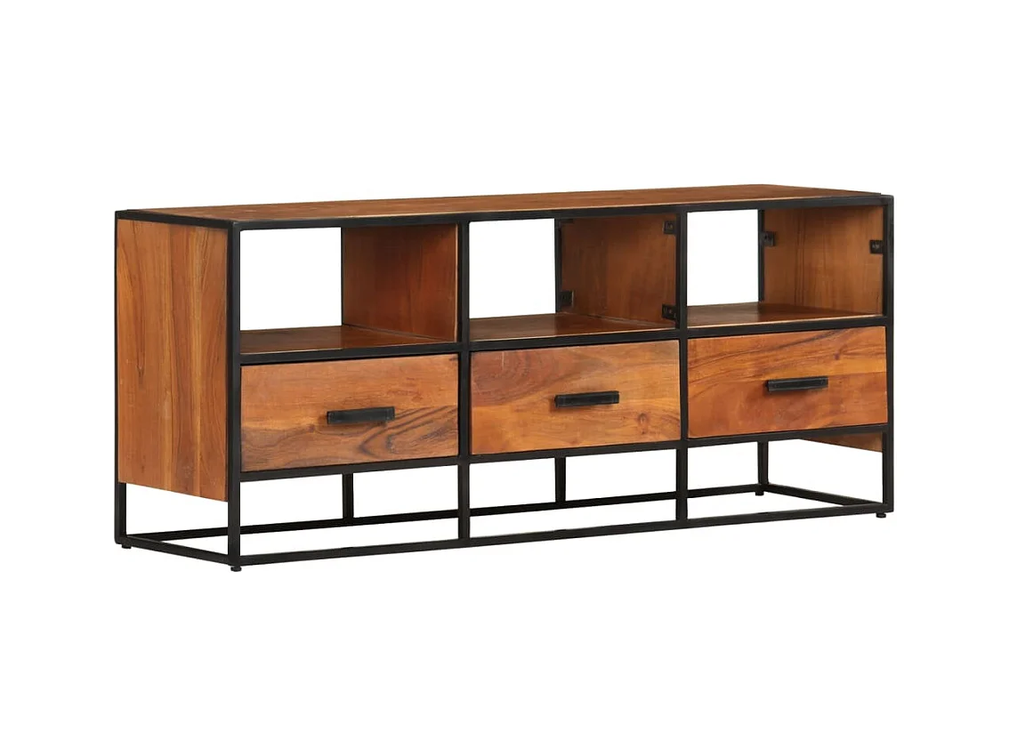 Meuble TV 110x30x45 cm Bois d'acacia massif