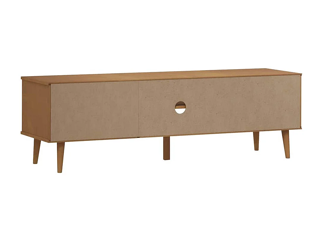 Mobile TV MOLDE Marrone 158x40x49 cm in Legno Massello di Pino