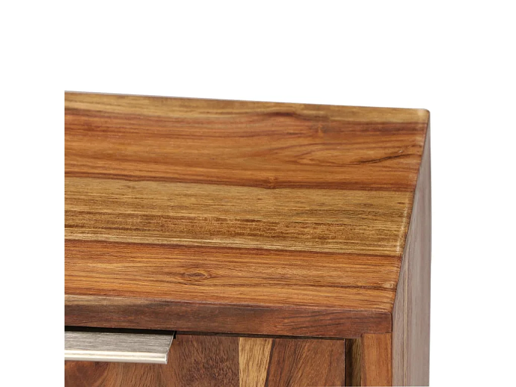 Meuble TV Bois de Sesham massif avec finition miel 118x30x40 cm