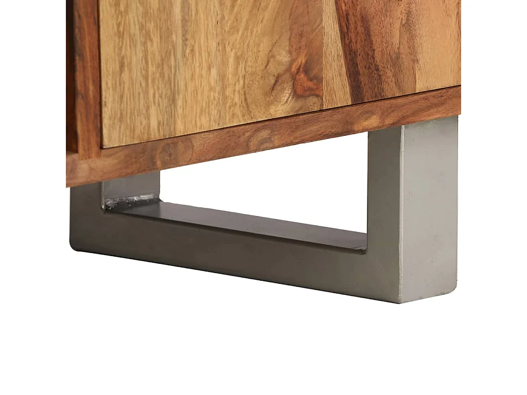 Meuble TV Bois de Sesham massif avec finition miel 118x30x40 cm