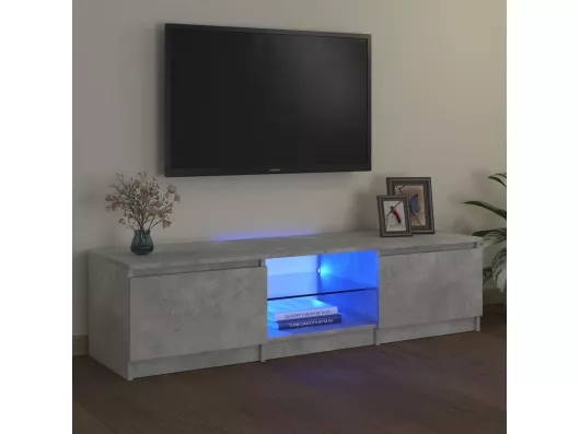 Kauf Unique TV-Schrank mit LED-Leuchten Betongrau 140x40x35,5 cm