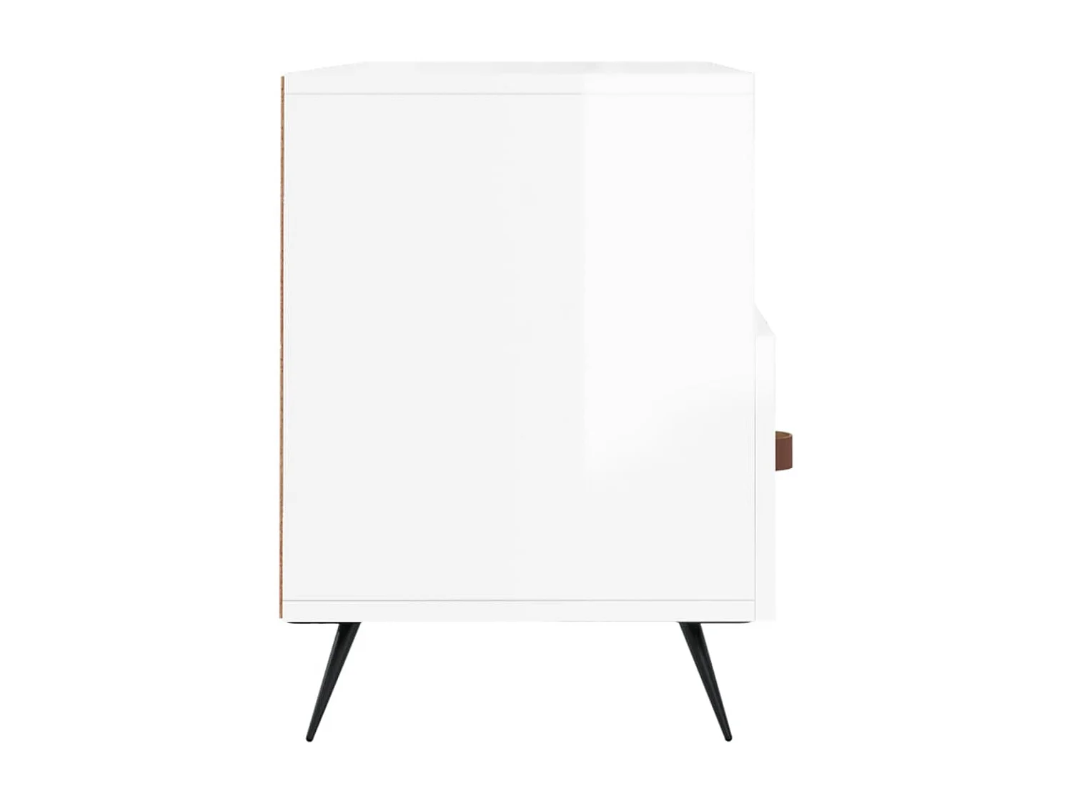 Meuble TV Blanc brillant 102x36x50 cm Bois d'ingénierie