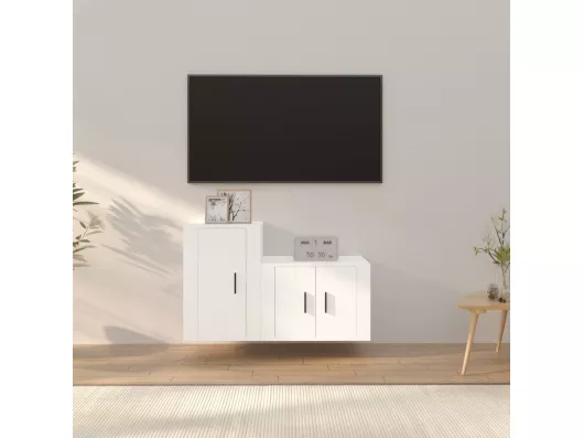 Kauf Unique 2-tlg. TV-Schrank-Set Weiß Holzwerkstoff