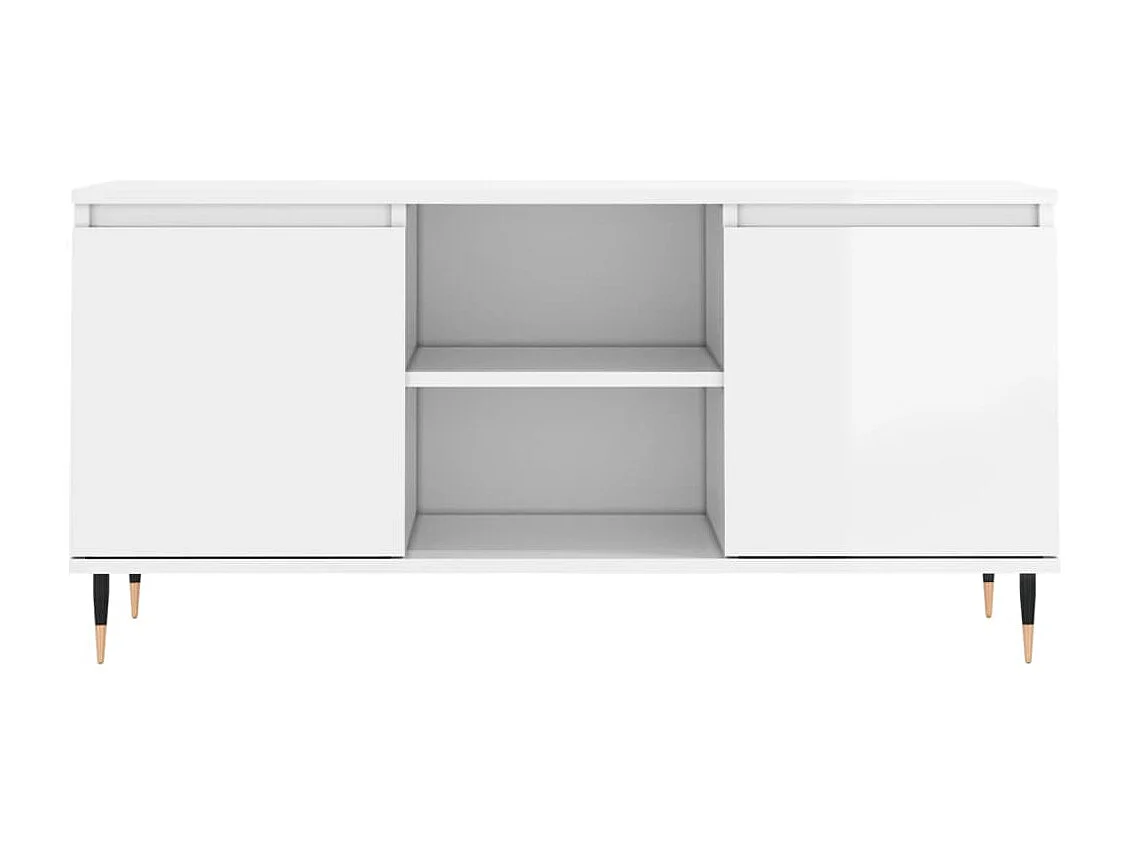 Móvel de TV 104x35x50 cm derivados de madeira branco brilhante