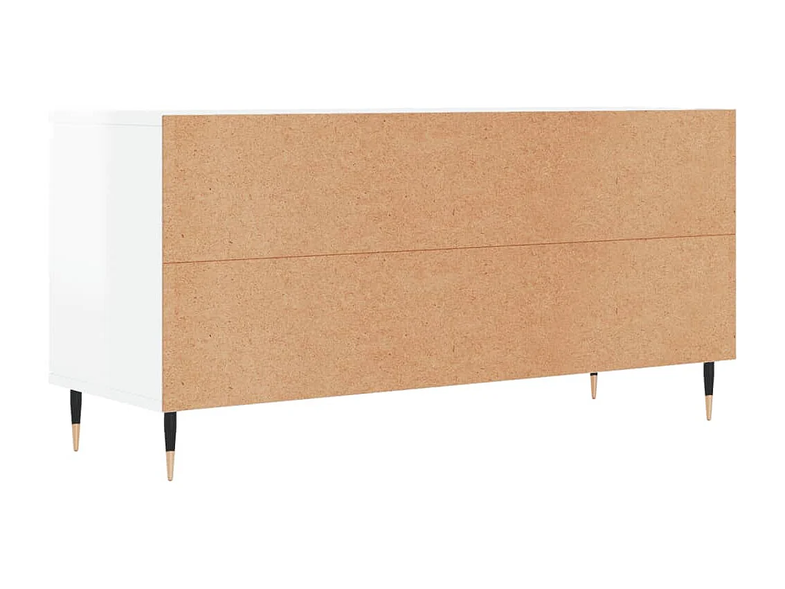 Móvel de TV 104x35x50 cm derivados de madeira branco brilhante