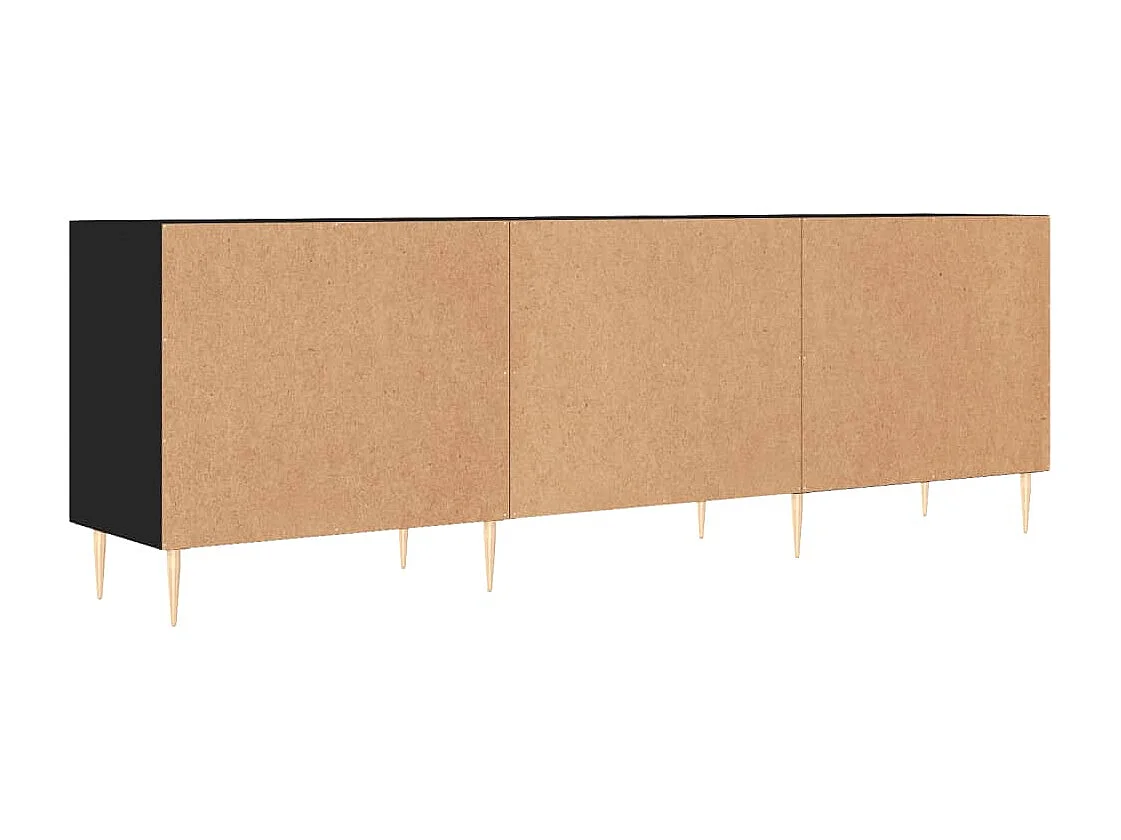 Mobile Porta TV Nero 150x30x50 cm in Legno Multistrato