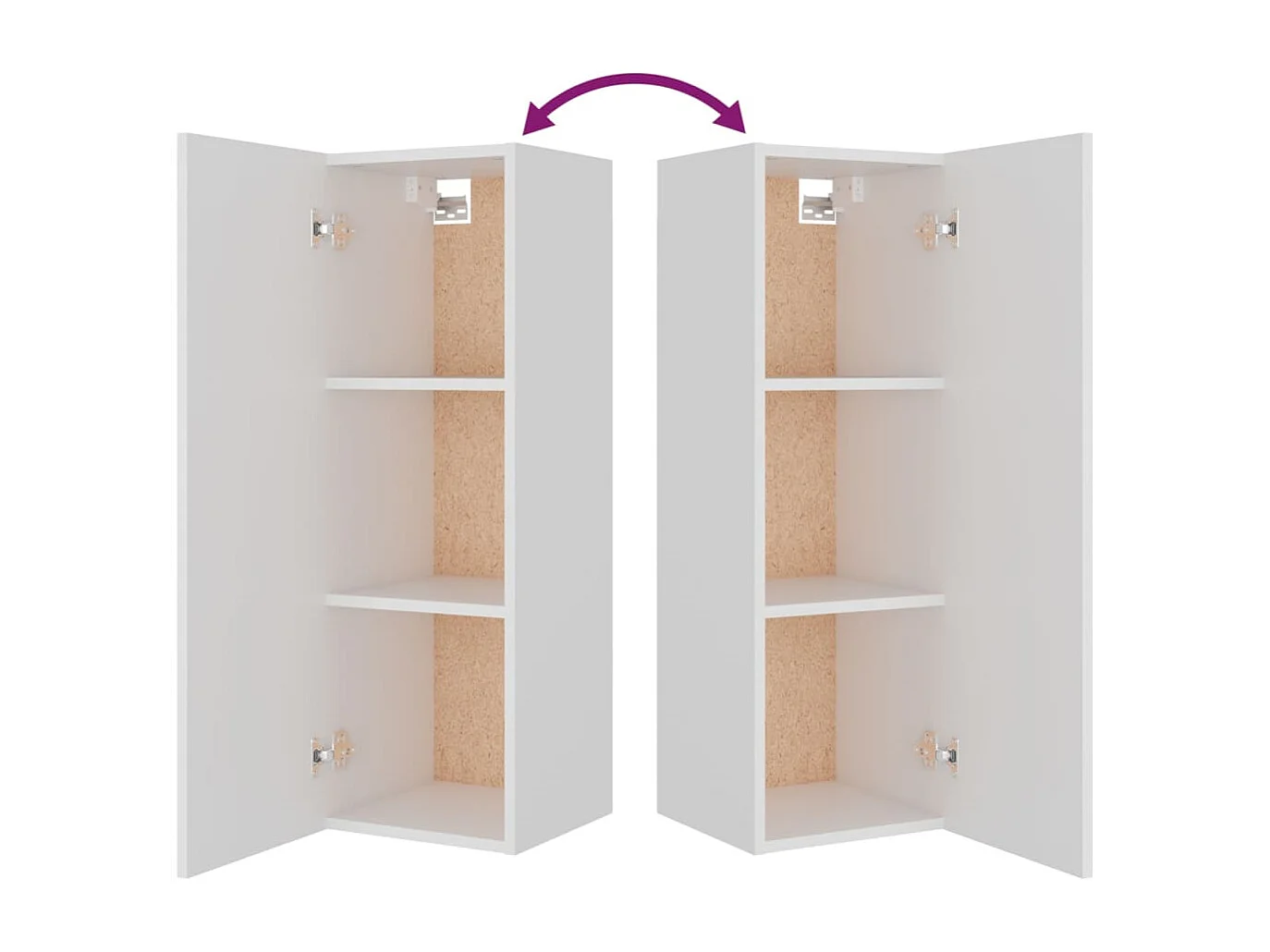 Set Mobili Porta TV 8pz Bianco in Legno Multistrato