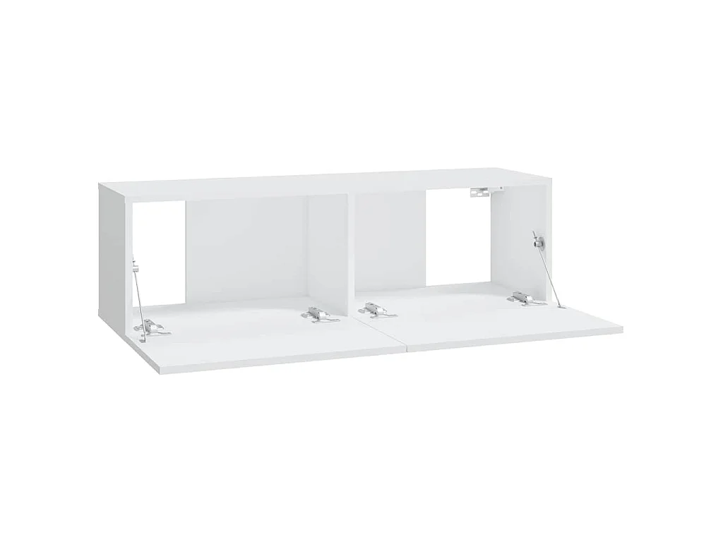 Set Mobili Porta TV 8pz Bianco in Legno Multistrato