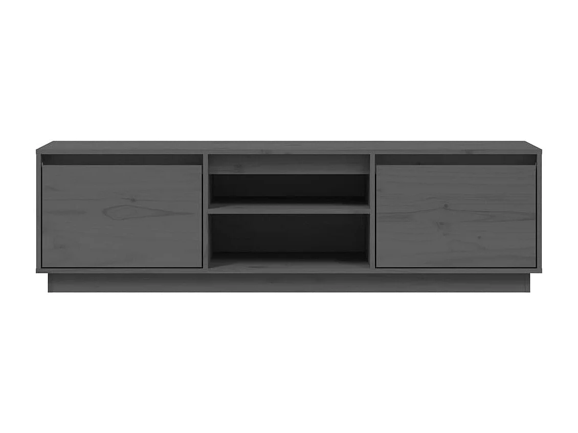 Tv-meubel 140x35x40 cm massief grenenhout grijs