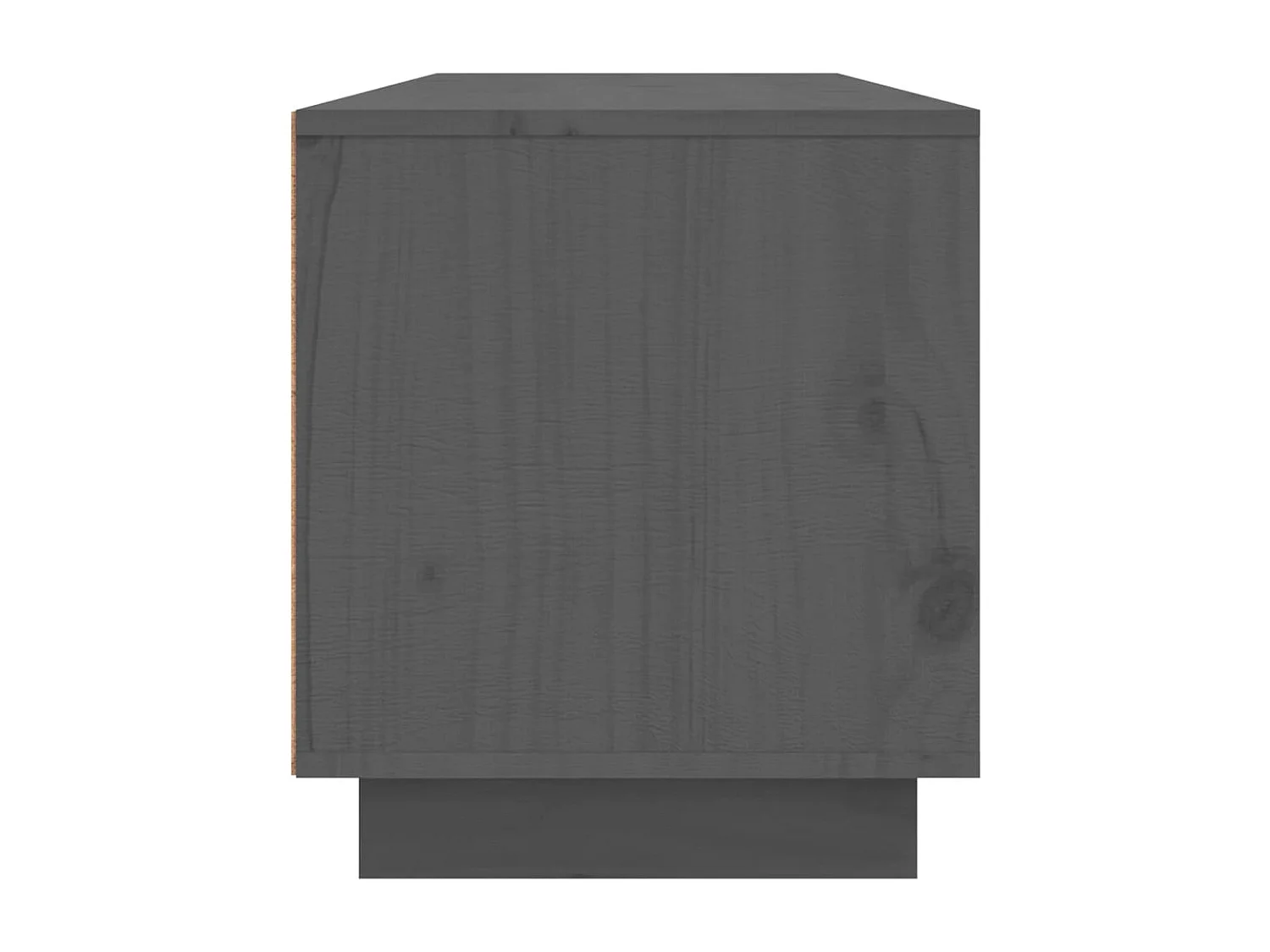 Tv-meubel 140x35x40 cm massief grenenhout grijs