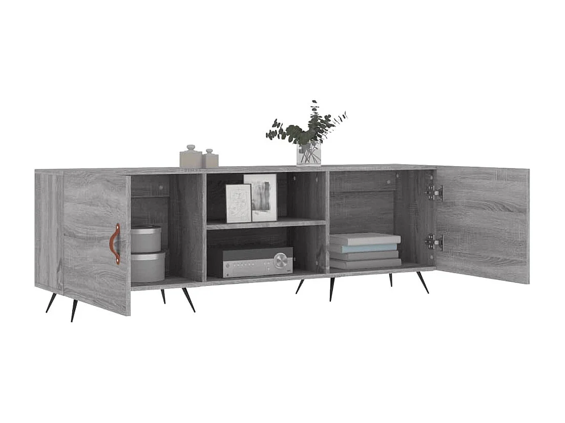 Meuble TV sonoma gris 150x30x50 cm bois d'ingénierie