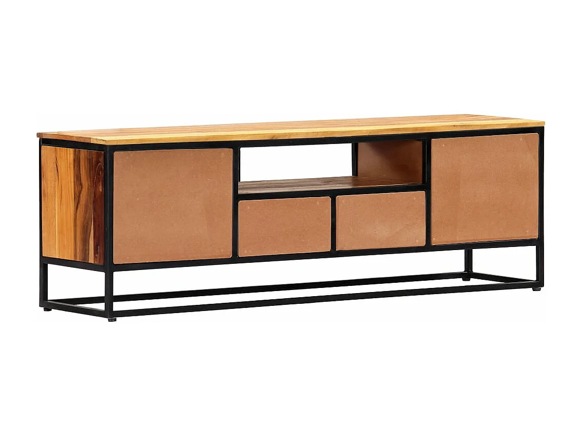 Tv-meubel 120x30x40 cm massief gerecycled hout en staal