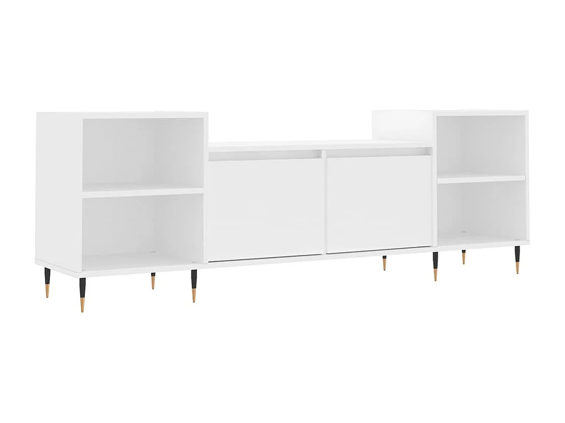 Meuble TV Blanc 160x35x55 cm Bois d'ingénierie