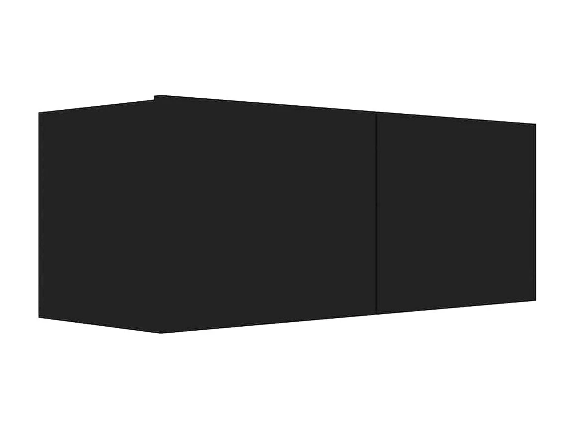 Meuble TV Noir 80x30x30 cm Bois d’ingénierie