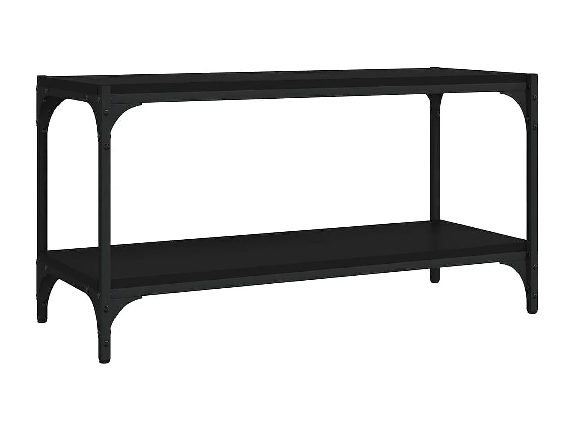 Móvel de TV 80x33x41 cm derivados de madeira e aço preto