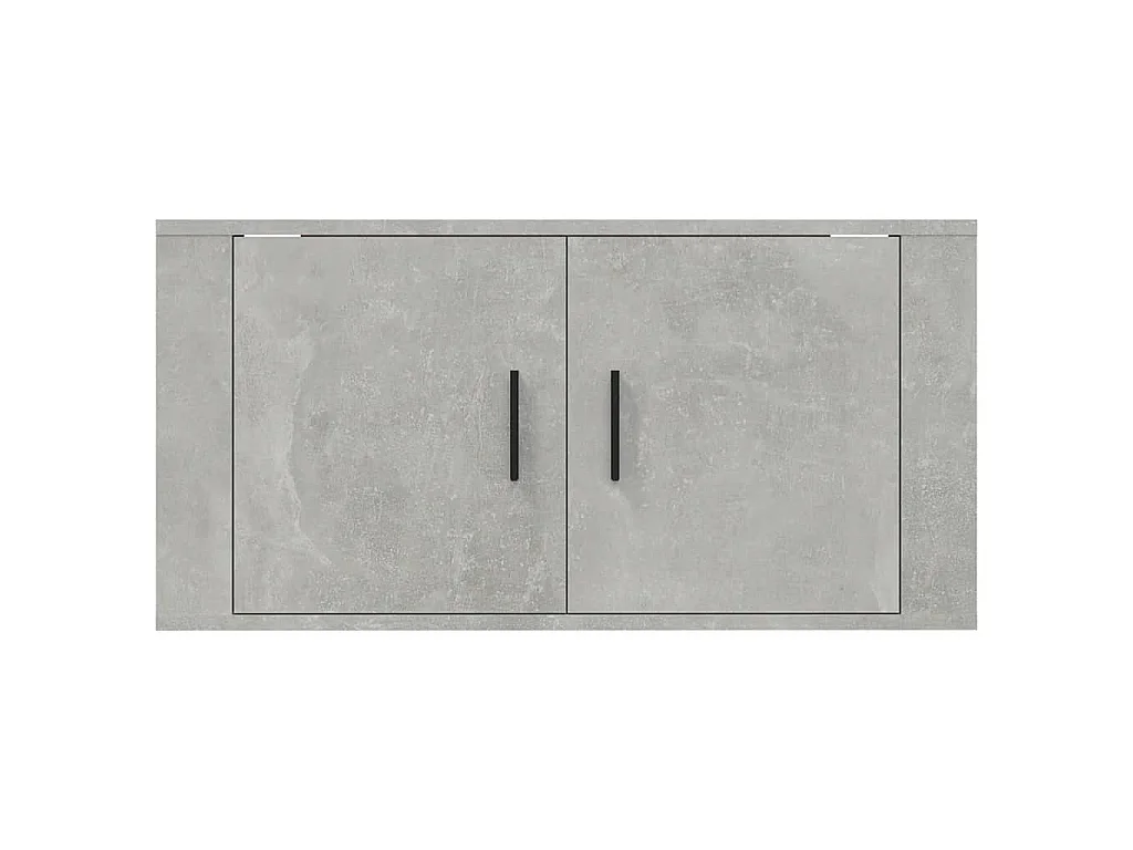Meuble TV mural Gris béton 80x34,5x40 cm