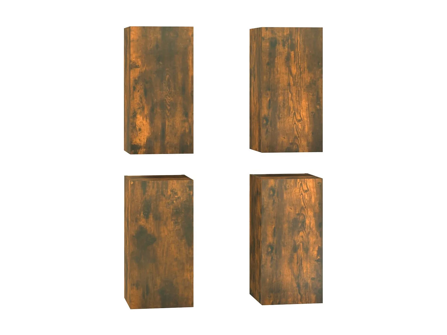 Móveis de TV 4 pcs 30,5x30x60 cm madeira cor carvalho fumado
