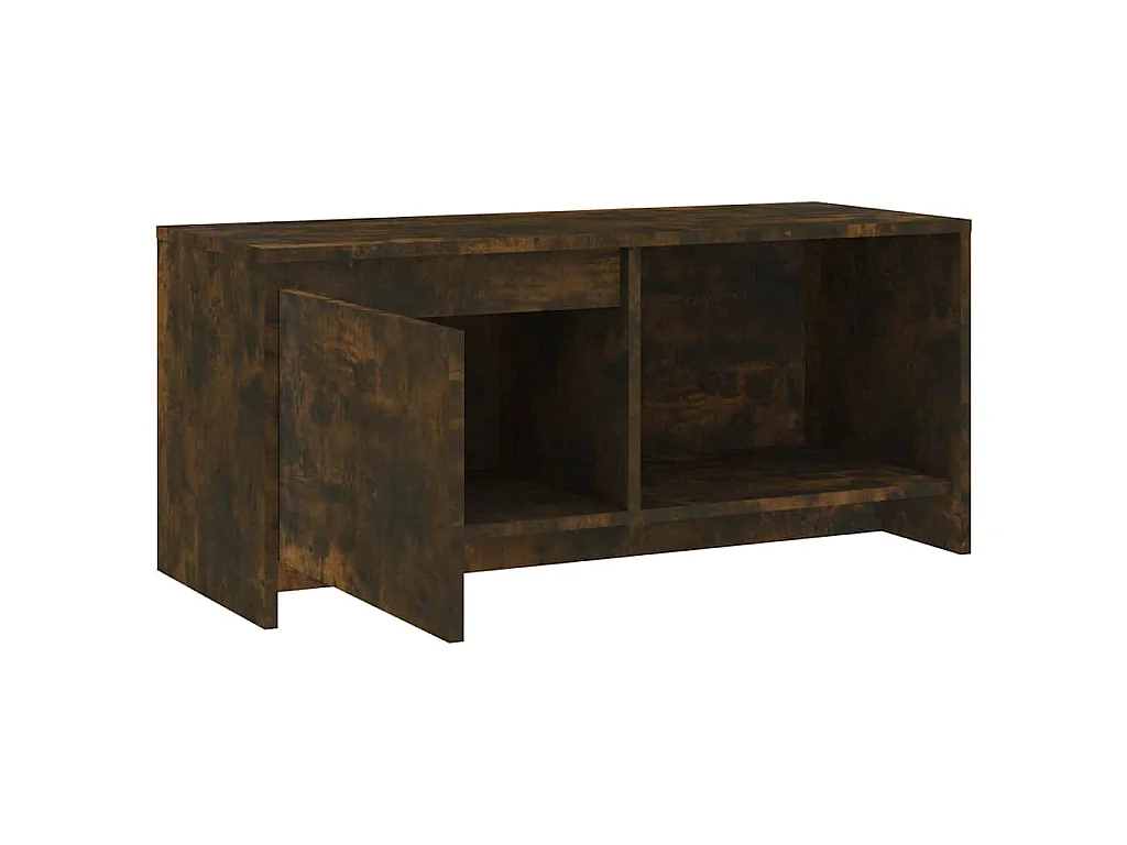 Tv-meubel 90x35x40 cm bewerkt hout gerookt eikenkleurig
